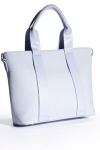 Best Tote Bags for Work light gray tote bag for work on a white background